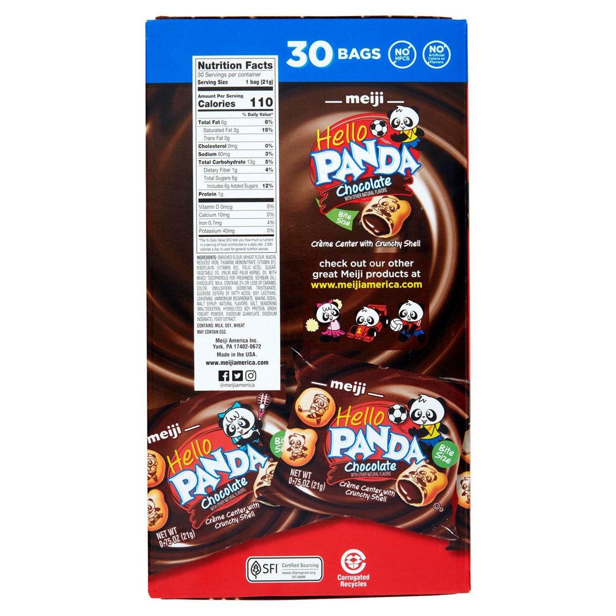 미국직구 Hello Panda 초콜릿 21g / Hello Panda Chocolate Cookies, Bite Size, 21g, 30 pk. 5