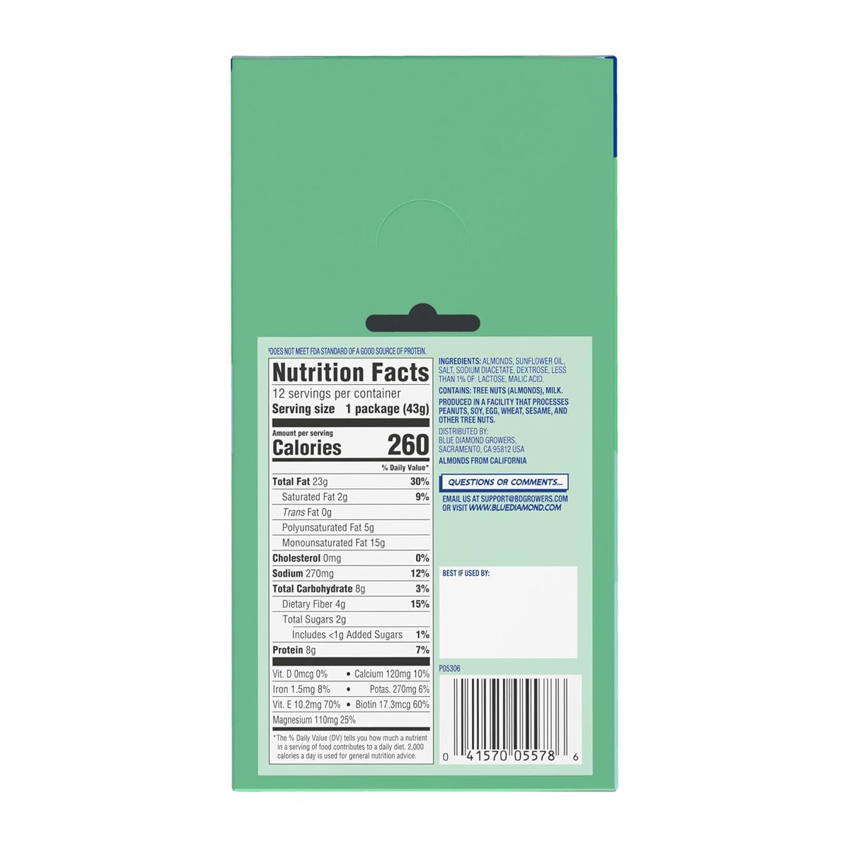 미국직구 Blue Diamond Salt 견과 43g / Blue Diamond Salt and Vinegar Almonds, 12 Tubes x 43g Each 5