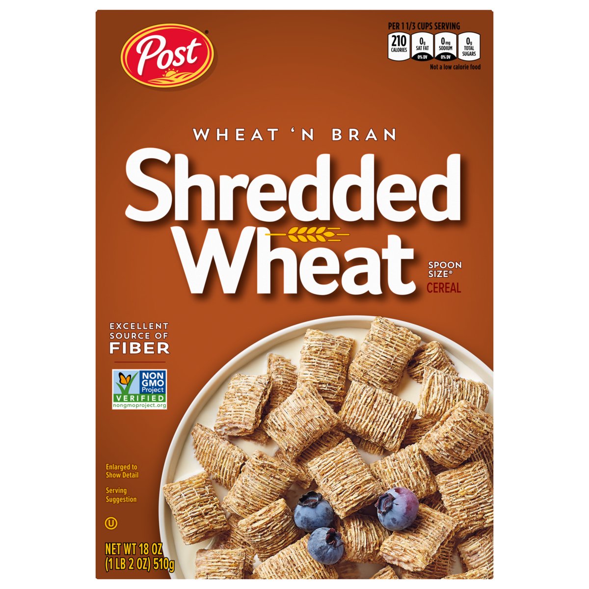 미국직구 Post Wheat N 510g 2팩 / Post Wheat N Bran Shredded Wheat High Fiber Breakfast Cereal C 5