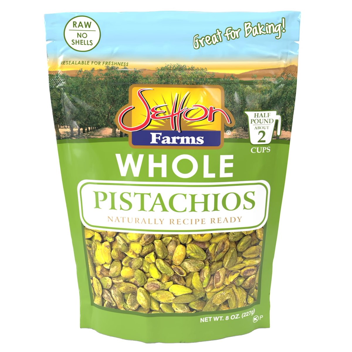 미국직구 Setton Farms Shelled 227g / Setton Farms Shelled Pistachio Kernels, Whole Raw, 1 Bag, 3