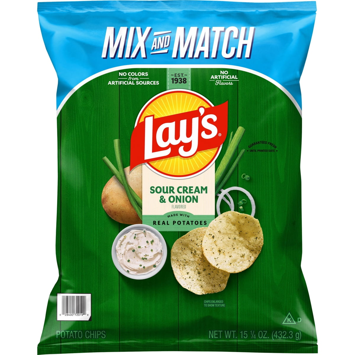 미국직구 Lay's Sour Cream 451ml / Lay's Sour Cream & Onion Potato Chips, 451ml 6