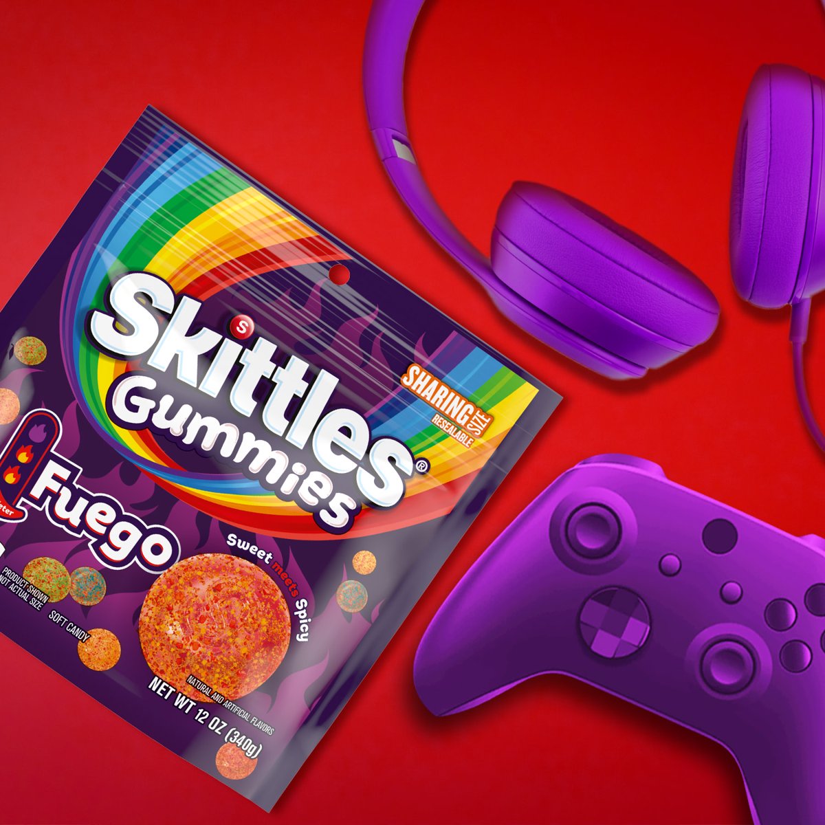 미국직구 Skittles 젤리 340g 2팩 / Skittles Gummies Fuego Gummy Candy, Sharing Size - 340g Reseala 5