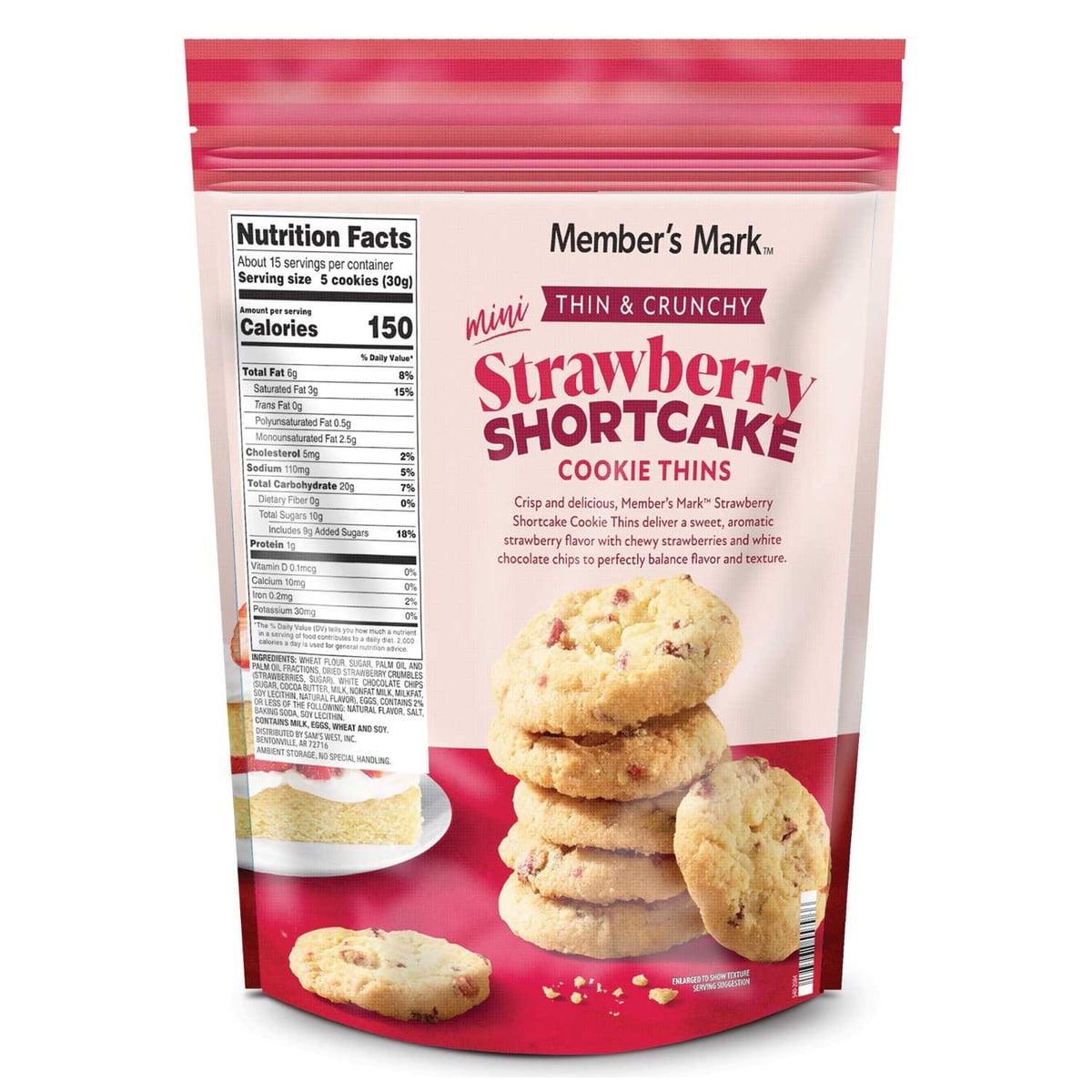 미국직구 멤버스마크 과자 454g / Member's Mark Mini Strawberry Shortcake Cookie Thins, 454g 6
