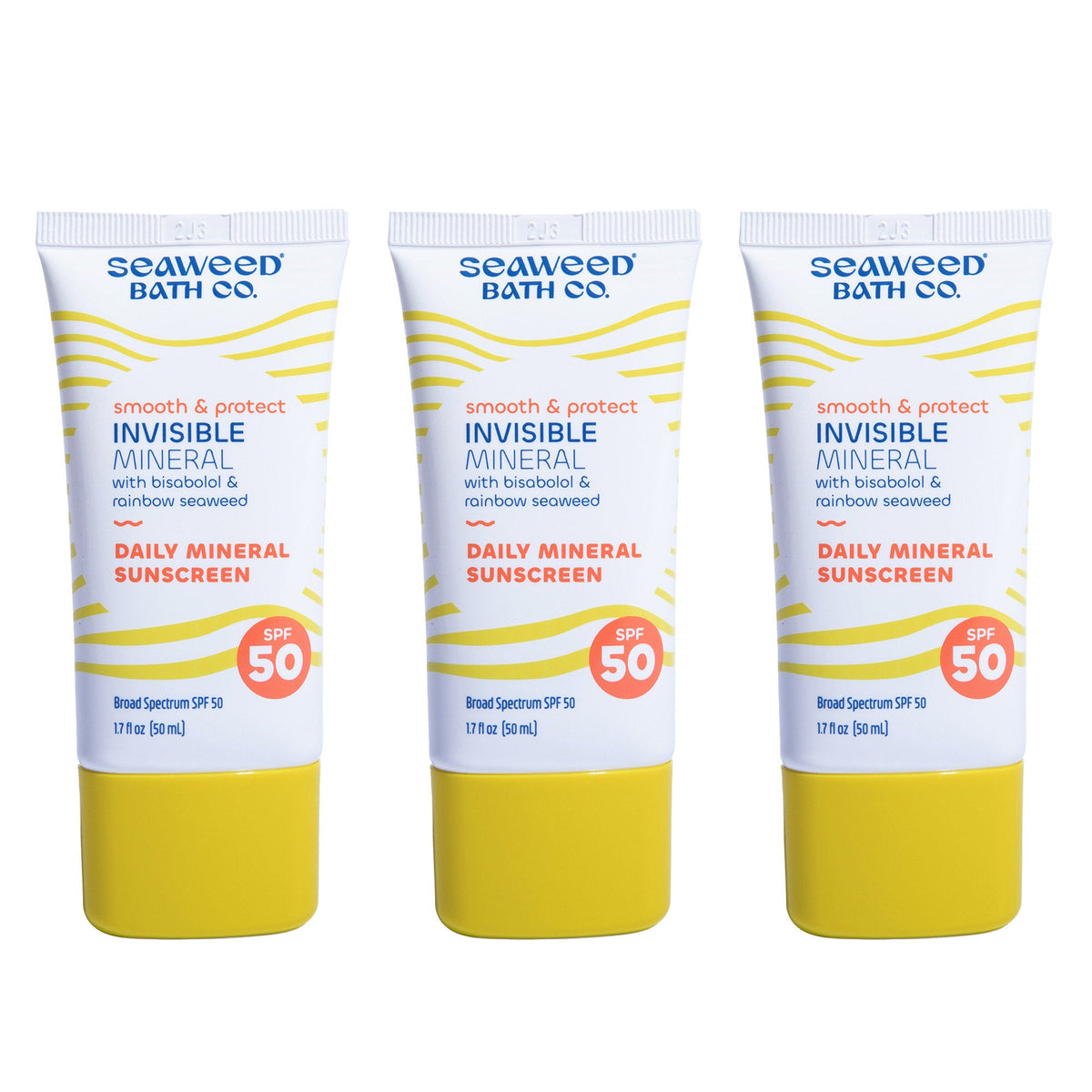 미국직구 Seaweed Bath Co 선크림 SPF50 50ml 3팩 / Seaweed Bath Co. Invisible Mineral Sunscreen, SPF 50, 50ml, 1