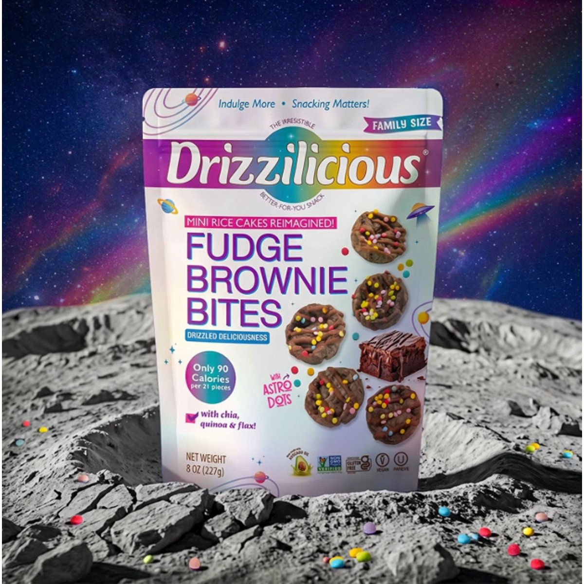 미국직구 Drizzilicious 227g 2팩 / Drizzilicious Fudge Brownie Mini Rice Cake Bites, 227g, 2 Pac 5