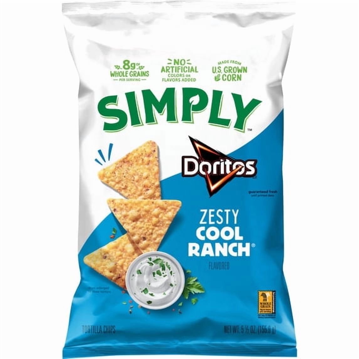 미국직구 4 pack-Simply Doritos 156g 4팩 / 4 pack-Simply Doritos Zesty Cool Ranch Tortilla Chips 2