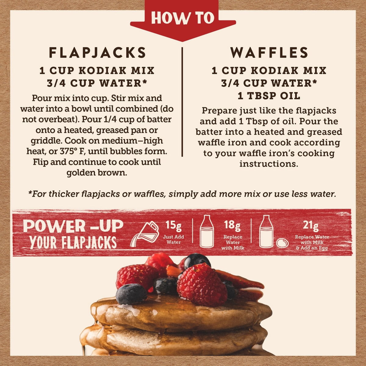 미국직구 Kodiak Cakes Power 2.0kg / Kodiak Cakes Power Cakes Flapjack and Waffle Mix, 2.0kg 5