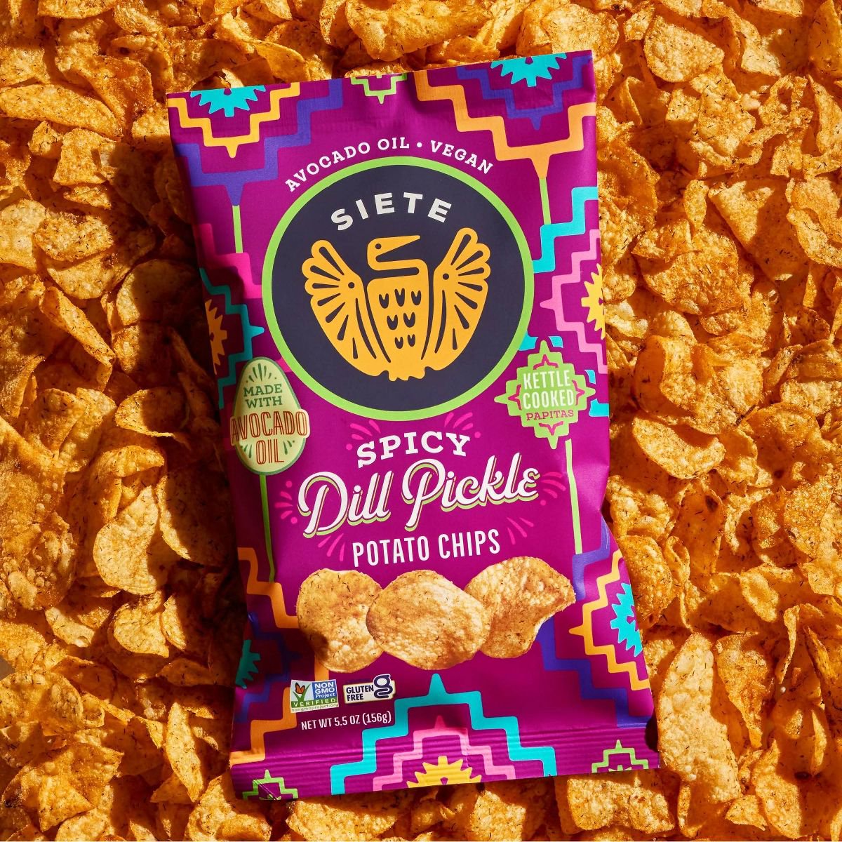 미국직구 156g 12팩 / (Pack Of 12) Siete Potato Chips Spicy Dill Pickle 156g 3