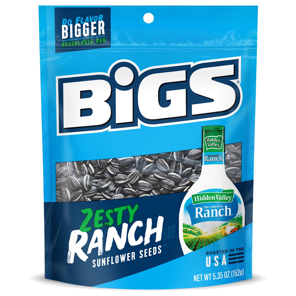 미국직구 3 Pack BIGS 152g 3팩 / 3 Pack | BIGS Sunflower Seeds, Zesty Ranch, 12 Bags x 152g Each 4