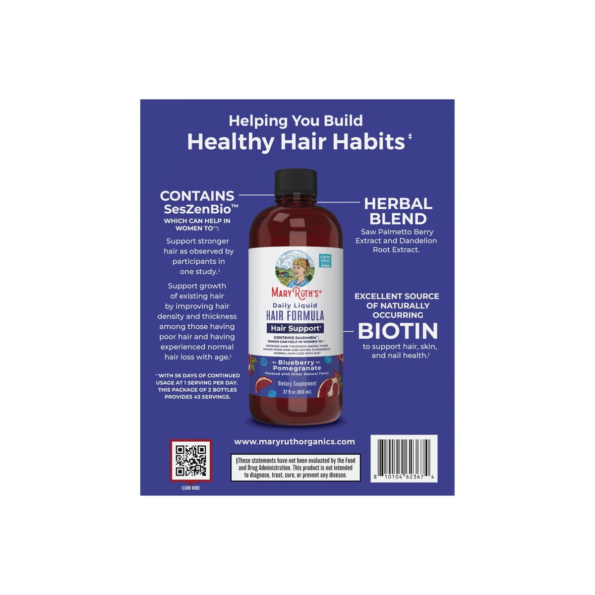 미국직구 MaryRuth's Daily Liquid 651ml / MaryRuth's Daily Liquid Hair Formula 651ml, 2 pk. 7