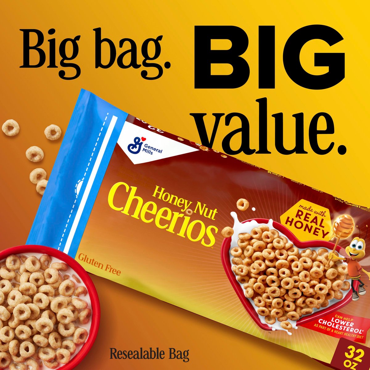 미국직구 Honey 견과 907g 2팩 / Honey Nut Cheerios, Heart Healthy Gluten Free Breakfast Cereal, Re 5