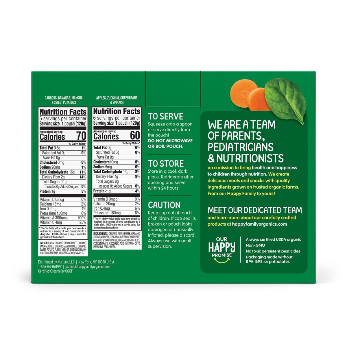 미국직구 HappyTOT Organics Love 120g 12팩 / HappyTOT Organics Love My Veggies, Variety Pack, St 7