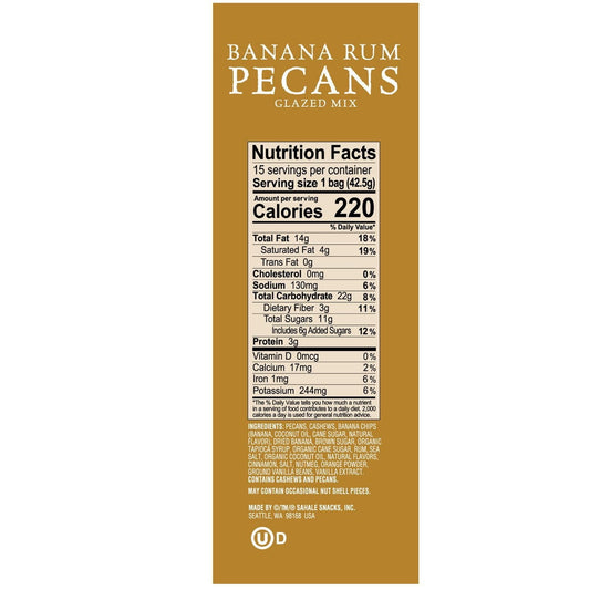 미국직구 Sahale Snacks Banana 견과 43g / Sahale Snacks Banana Rum Pecans Glazed Mix, 43g, 15 pk. 2