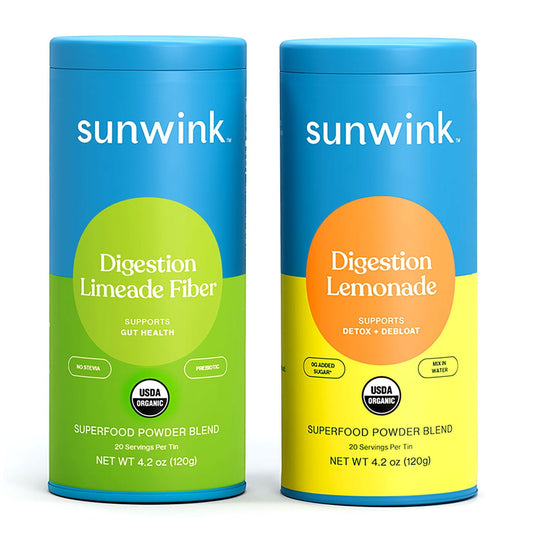 미국직구 Sunwink Daily Debloat 119g / Sunwink Daily Debloat + Fiber Superfood Powder Duo 119g, 2