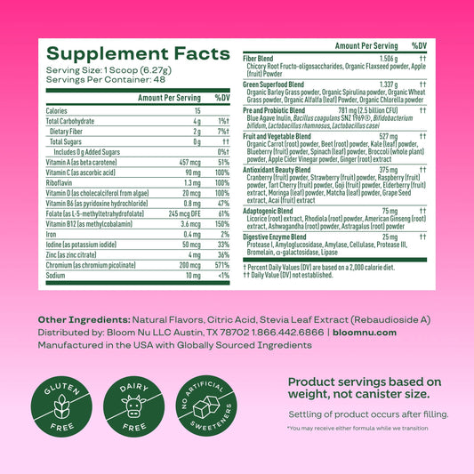 미국직구 Bloom Nutrition Greens 261g / Bloom Nutrition Greens & Superfoods Powder, Shirley Tem 2