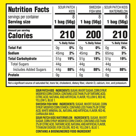 미국직구 SOUR PATCH KIDS 캔디 57g / SOUR PATCH KIDS SWEDISH FISH Variety Pack Candy 57g 24 pk 2