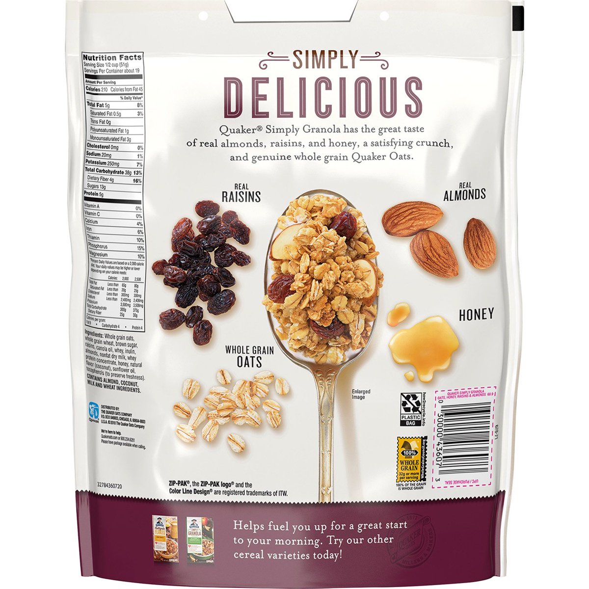 미국직구 Quaker Simply Granola 978g / Quaker Simply Granola, 978g, 2 pk. 5