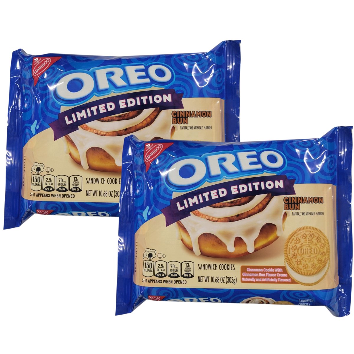 미국직구 Limited Edition Oreo 과자 303g 2팩 / Limited Edition Oreo Cinnamon Bun Sandwich Cookies, 1