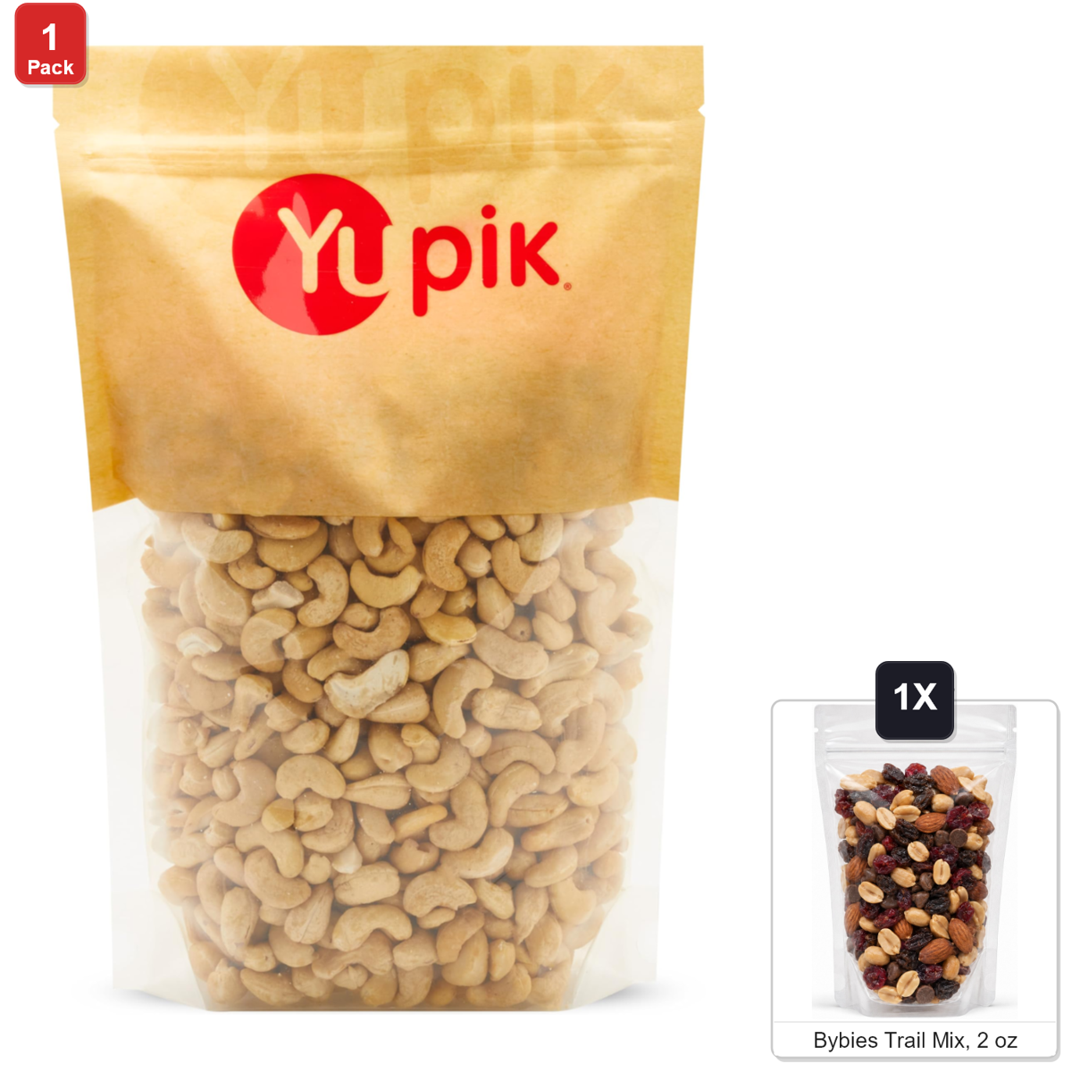 미국직구 Yupik Roasted Unsalted 견과 57g / Yupik Roasted Unsalted Whole Cashews, 1 Bag, 2.2 lb, with Bybie 1