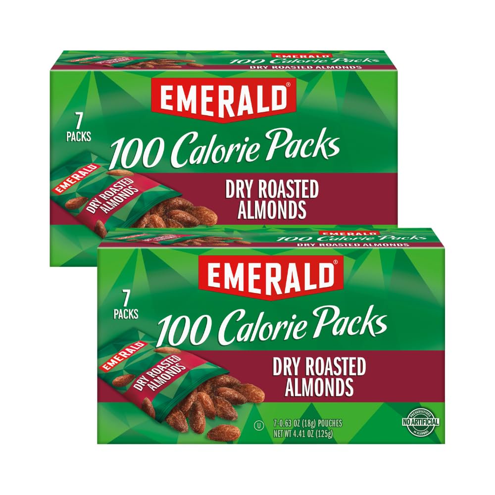 미국직구 Emerald Dry Roasted 견과 57g / Emerald Dry Roasted Almonds, 2 Boxes x 7 Counts, with By 4