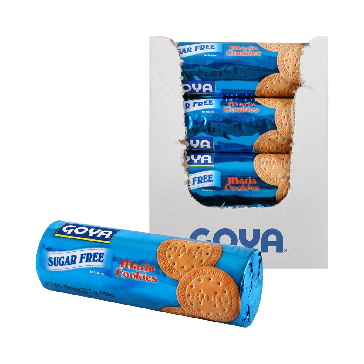 미국직구 3x Goya Foods 과자 6g 16팩 / 3x | Goya Foods Maria Cookies, Sugar Free, 7 Ounce (Pack Of 2