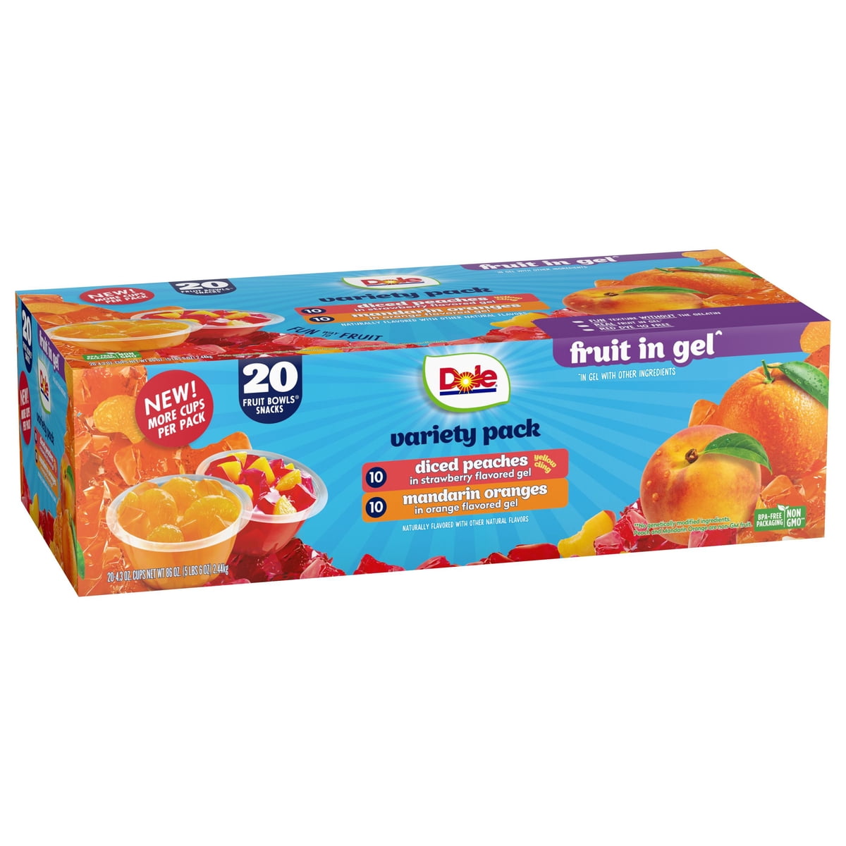 미국직구 Dole Fruit Bowls 127ml / Dole Fruit Bowls in Gel, Variety Pack, 127ml, 20 pk. 3