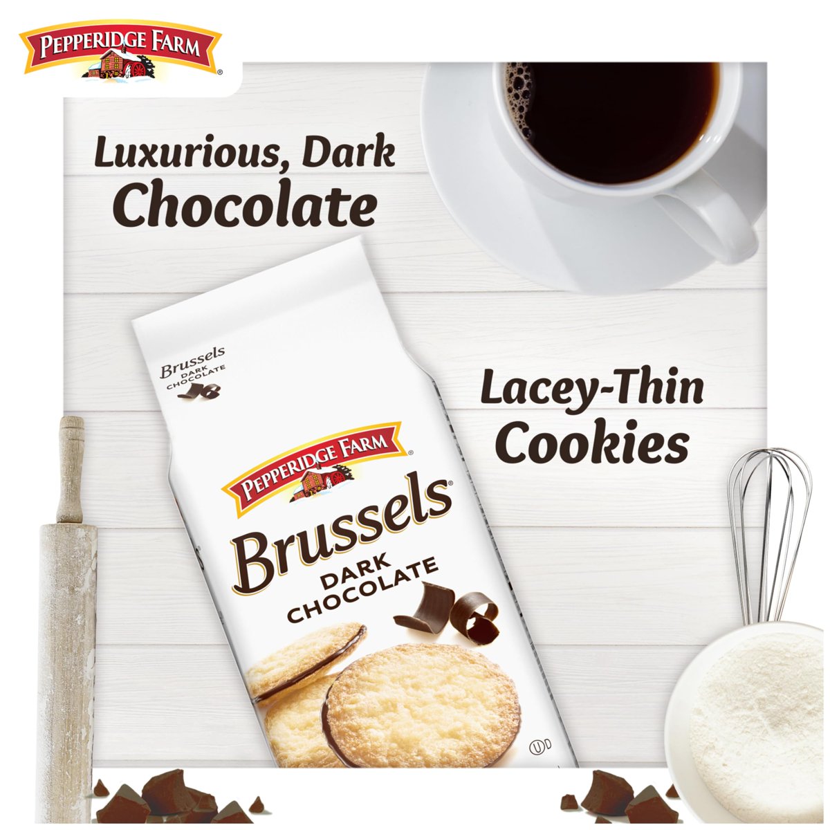 미국직구 3x Pepperidge Farm 초콜릿 149g 2팩 / 3x | Pepperidge Farm Brussels Dark Chocolate, 15 Lac 5