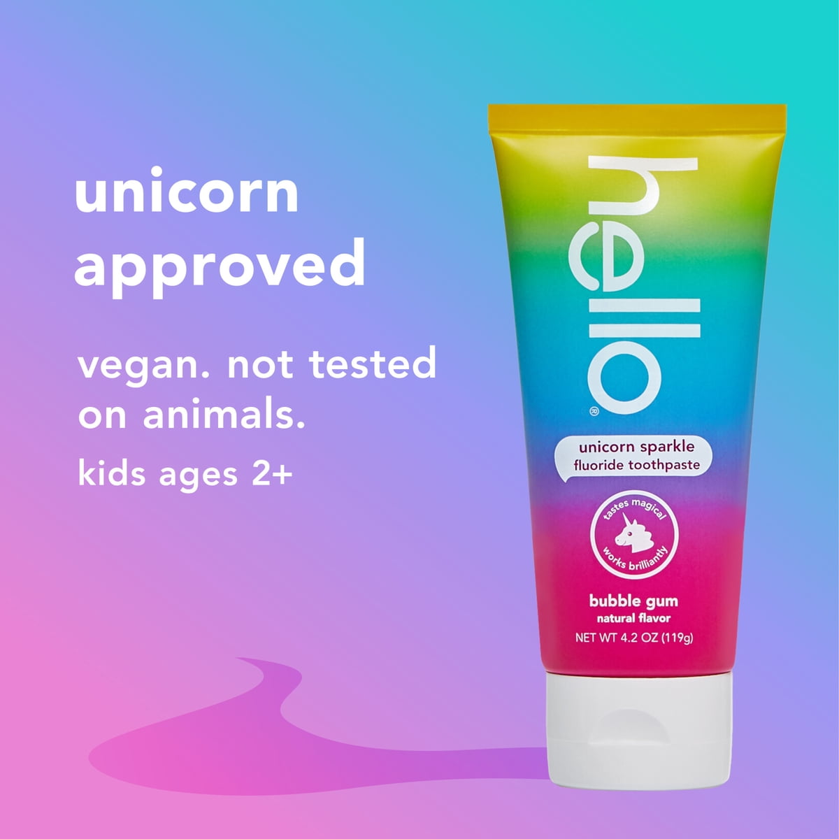 미국직구 hello Unicorn Sparkle 119g / hello Unicorn Sparkle Kids Toothpaste with Fluoride, Bub 7