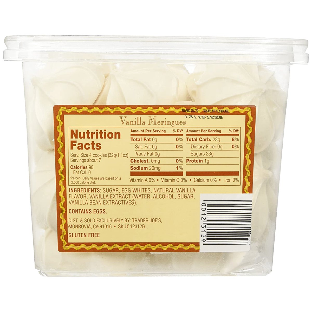 미국직구 트레이더조 과자 6g 3팩 / 3 Pack | Trader Joes Vanilla Meringues Cookies & 2x Lotus Biscoff Co 4