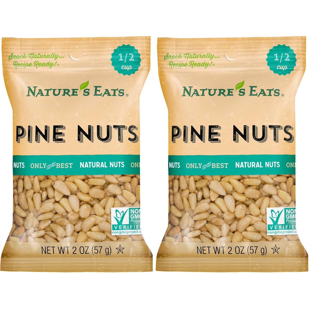 미국직구 3 Pack Nature's 견과 57g 3팩 / 3 Pack | Nature's Eats Pine Nuts, 2 Bags x 57g Each, with 3