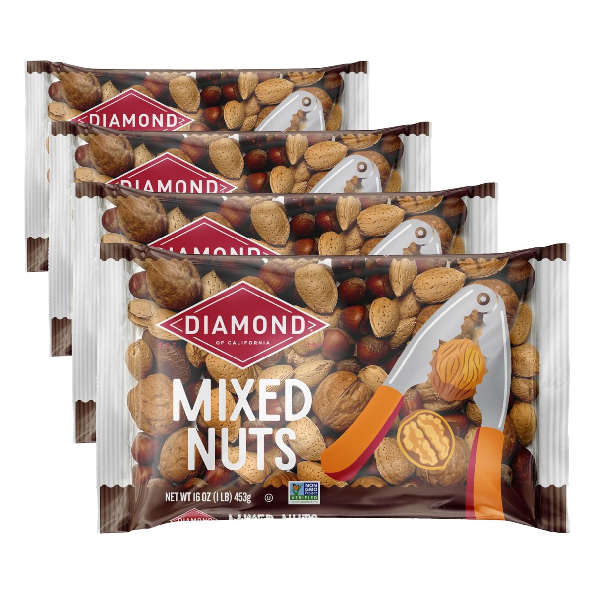 미국직구 3 Pack Diamond 견과 454g 3팩 / 3 Pack | Diamond of California In-Shell Mixed Nuts, 4 Bag 4
