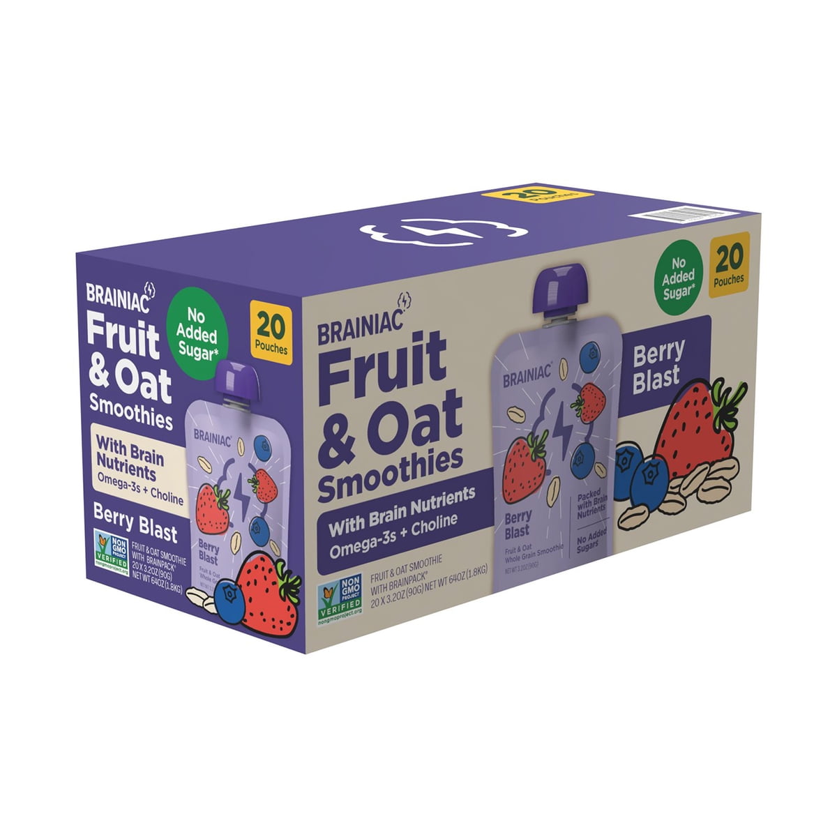미국직구 Brainiac Fruit and 91g 20팩 / Brainiac Fruit and Oat Smoothie Pouches, 91g, 20 ct. 7