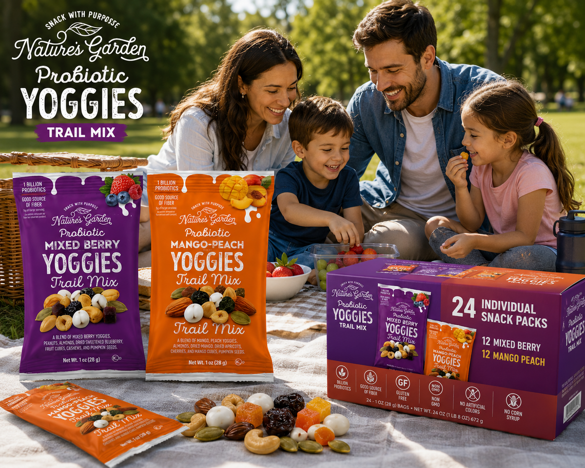 미국직구 Nature's Garden 유산균 28g / Nature's Garden Probiotic Yoggies Trail Mix, Mango & Berry 3