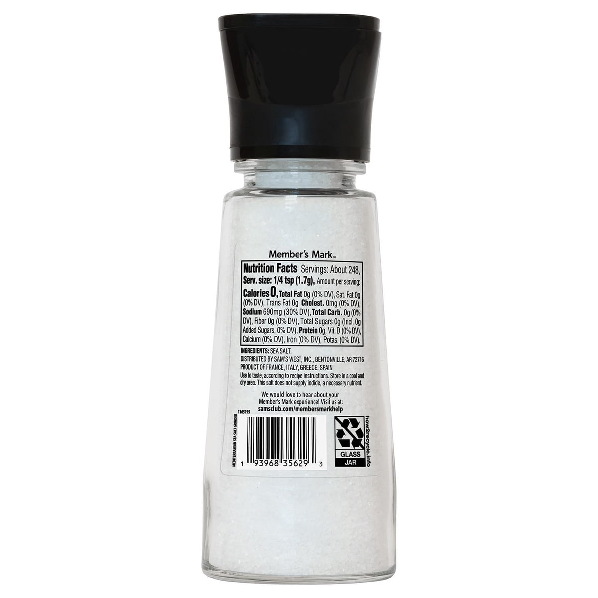 미국직구 멤버스마크 422g / Member's Mark Mediterranean Sea Salt Grinder, 422g 7