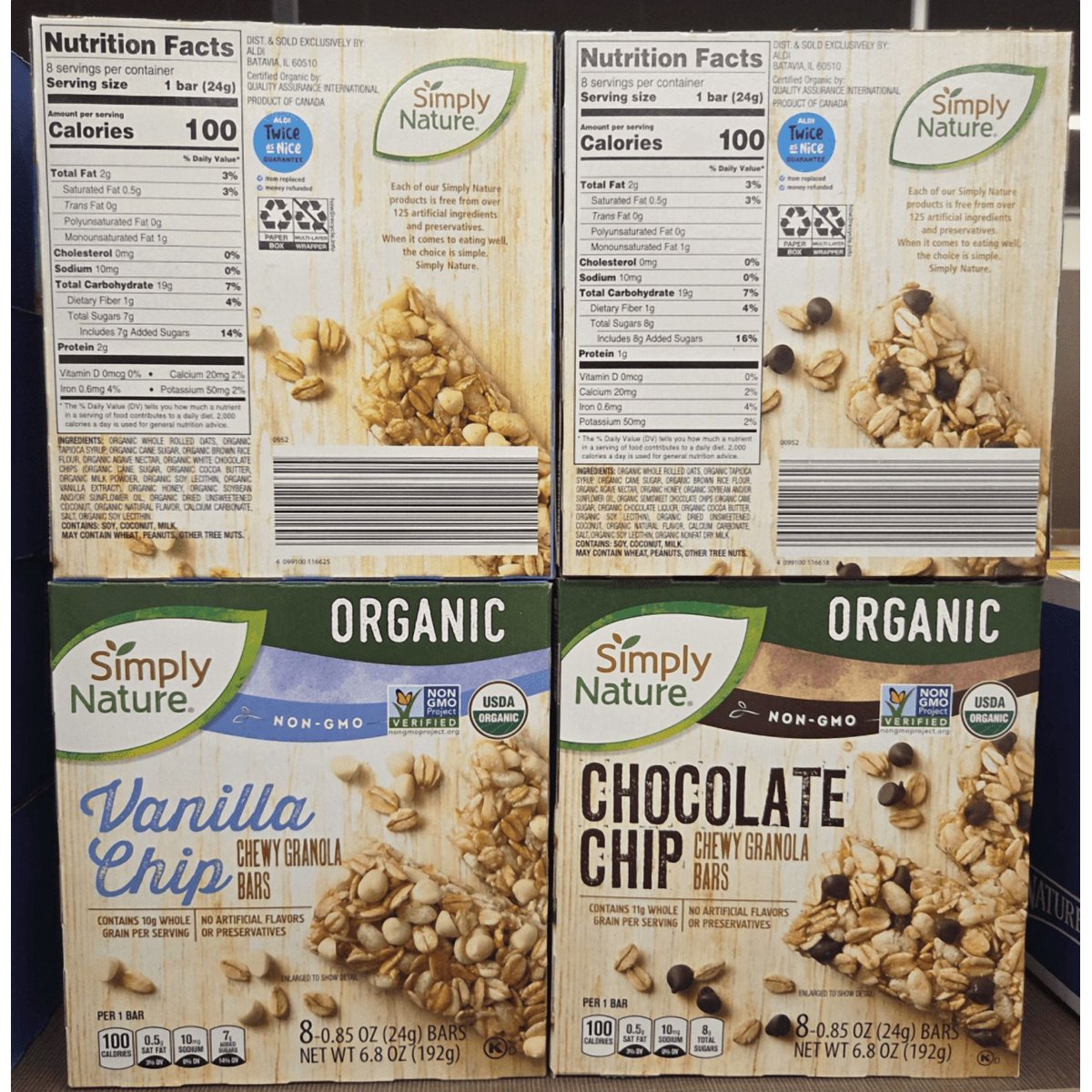 미국직구 Simply Nature 초콜릿 193g / Simply Nature Organic NON-GMO Vanilla Chip & Chocolate Chip 2