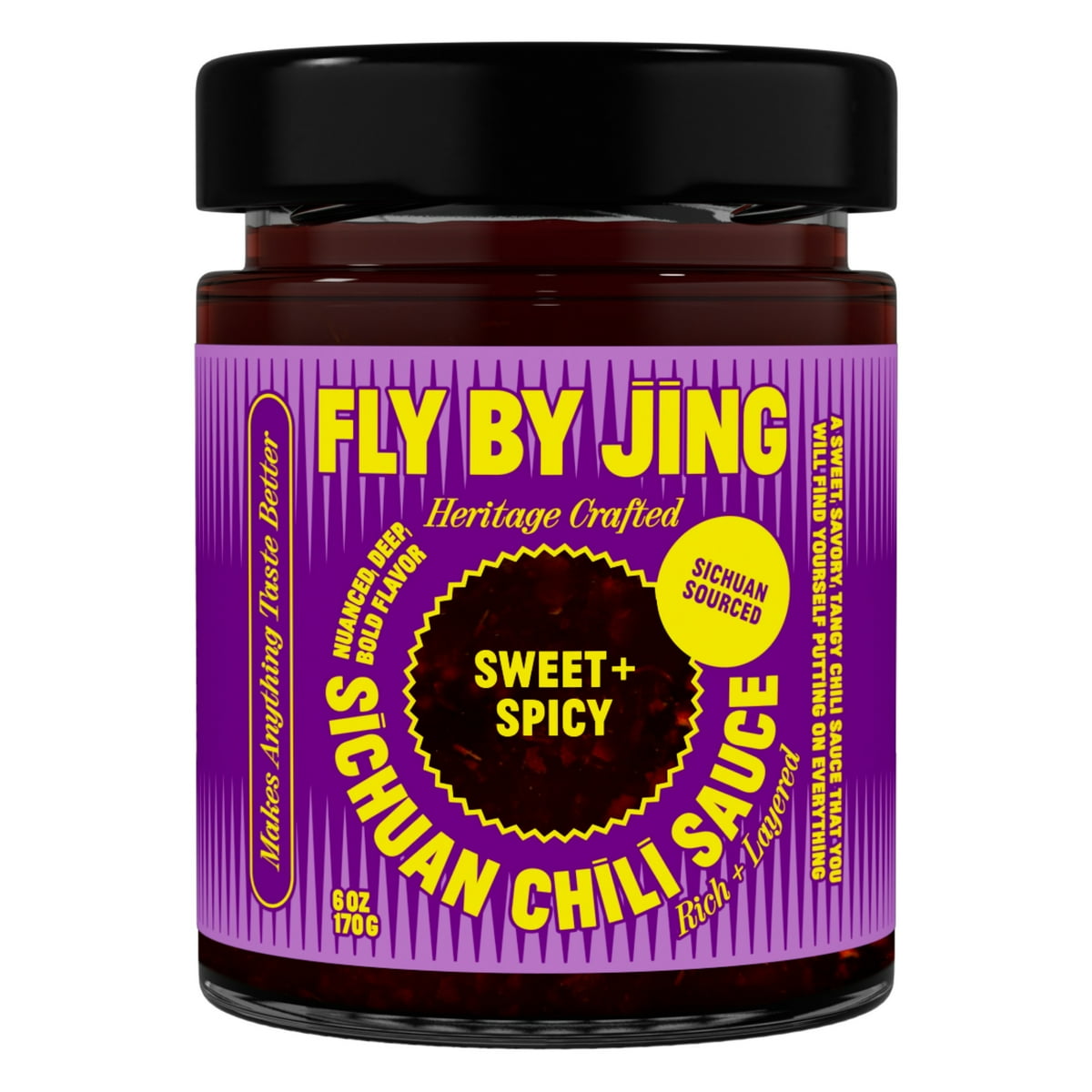 미국직구 Fly By Jing 170g / Fly By Jing Sweet + Spicy Sichuan Chili Sauce All Natural NonGMO Vegan 1