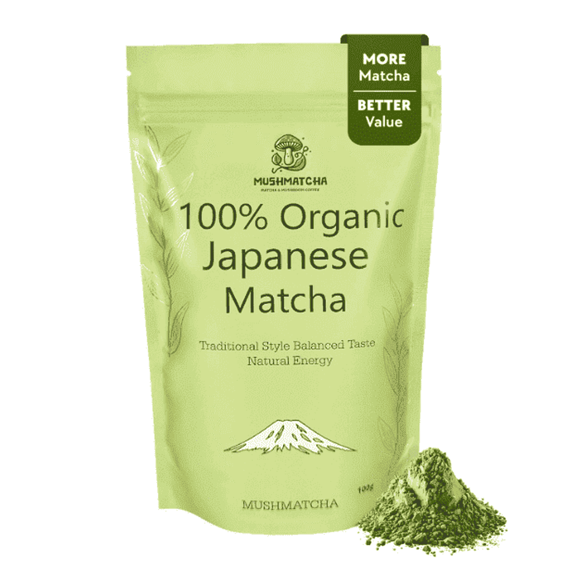 미국직구 MushMatcha Matcha Powder 100g / MushMatcha Matcha Powder Traditional Ceremonial Organic Japanes 1