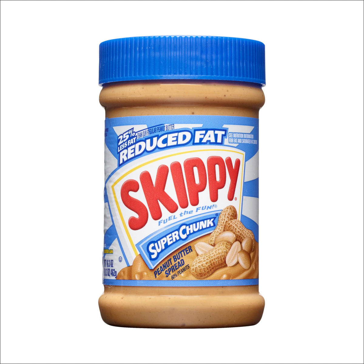 미국직구 스키피 SUPER CHUNK Reduced Fat Peanut Butter Spread, Shelf-Stable, 16.3 oz Plastic Jar