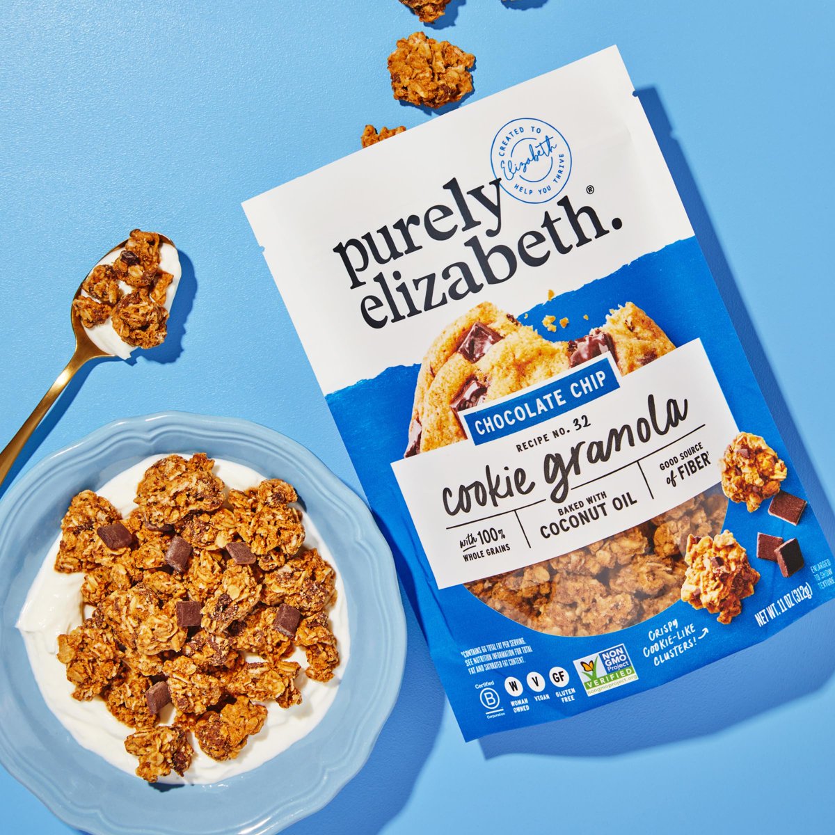 미국직구 3x Purely Elizabeth 초콜릿 312g 3팩 / 3x | Purely Elizabeth Cookie Granola Chocolate Chip 3