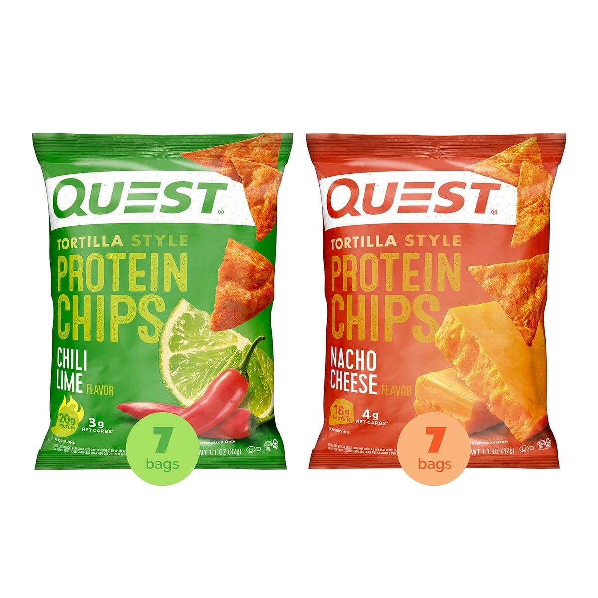 미국직구 Quest Tortilla Style 20g 14팩 / Quest Tortilla Style 18-20g Protein Chip Variety Pack, 3