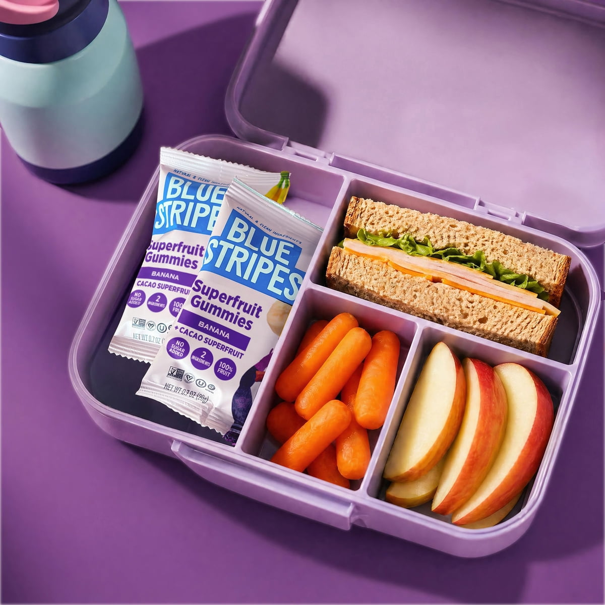 미국직구 Blue Stripes Banana 젤리 20g / Blue Stripes Banana and Cacao Fruit Superfruit Gummies C 6