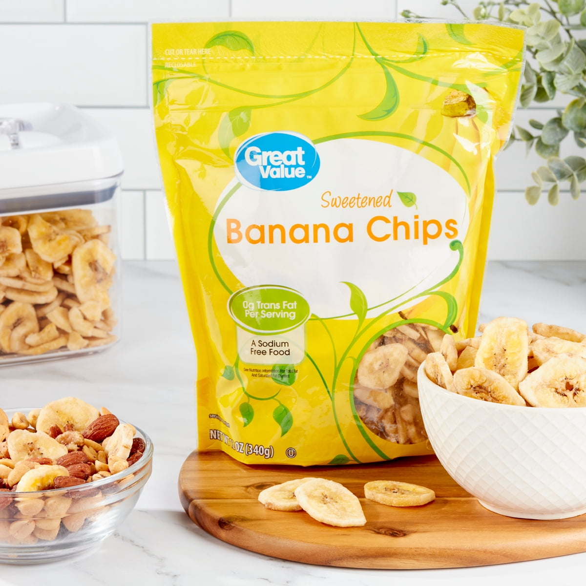 미국직구 GV 340g 2팩 / GV 8/340g Banana Chips, Prop 65, 2 Pack Bundle 3