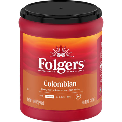 미국직구 폴저스 Colombian Ground Coffee, Medium Roast, 9.6 oz Canister 