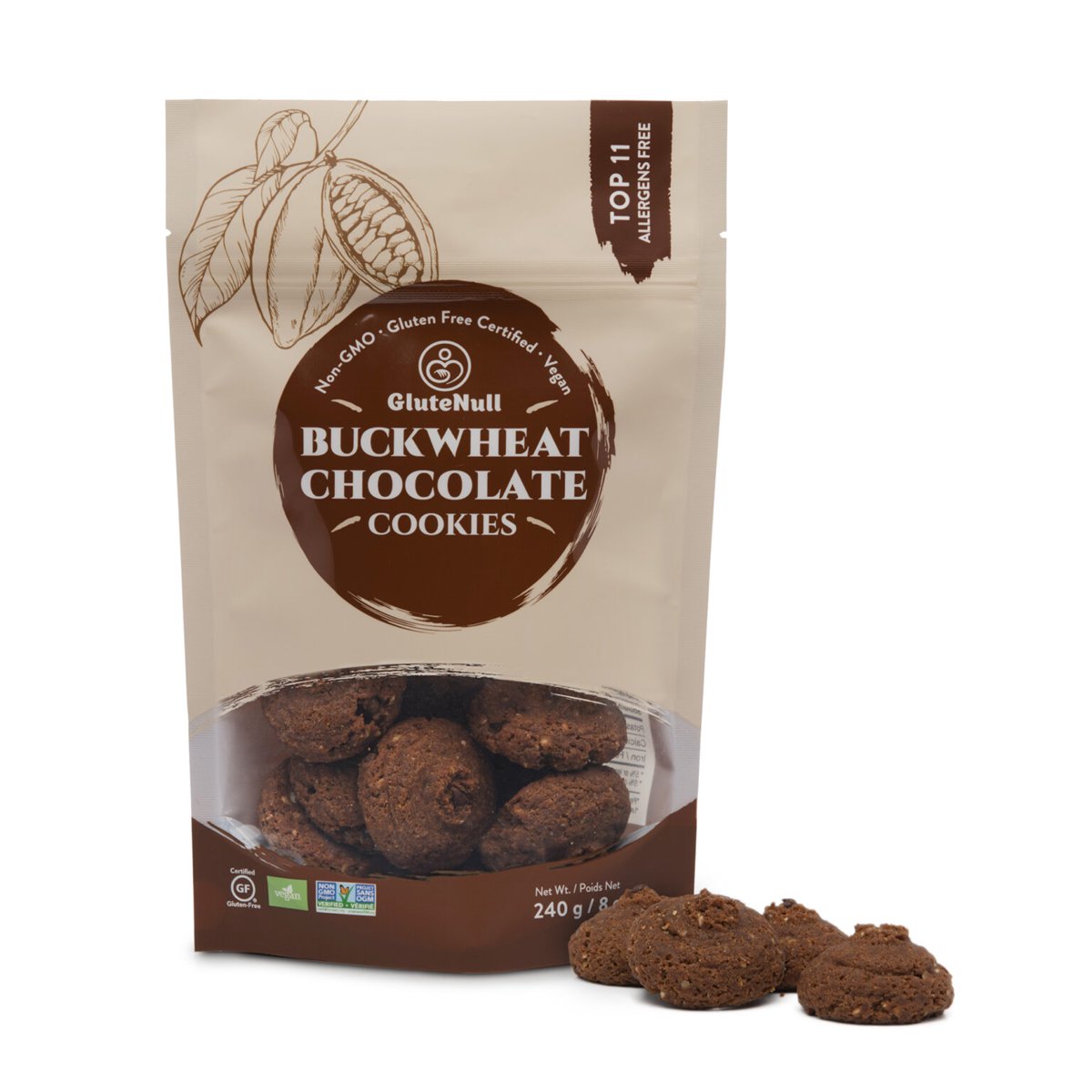 미국직구 초콜릿 130g 12팩 / (Pack Of 12) Glutenull Cookie Buckwheat Chocolate 130g 4