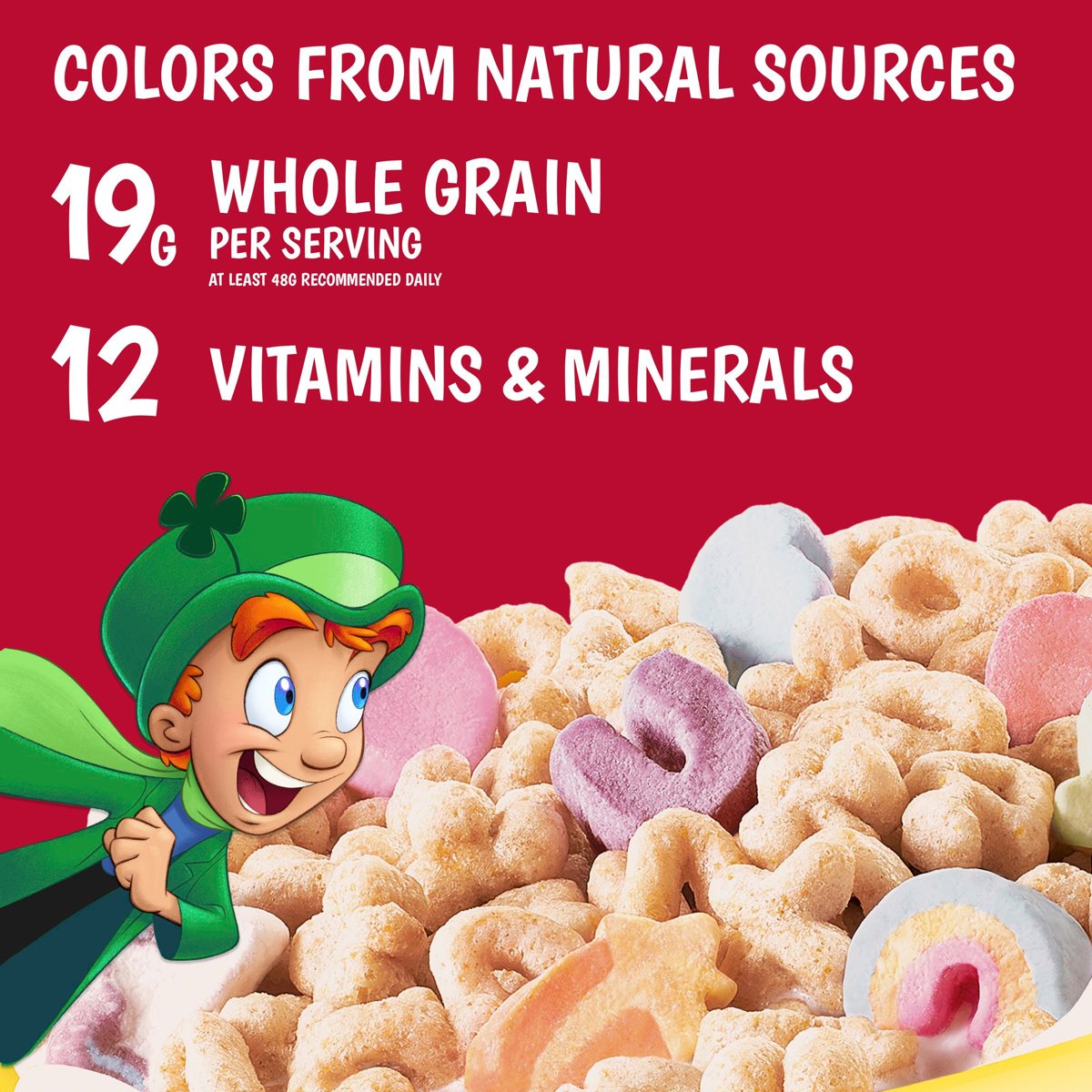 미국직구 Lucky Charms Cereal 142g 2팩 / Lucky Charms Cereal With Marshmallows With Leprechaun T 3