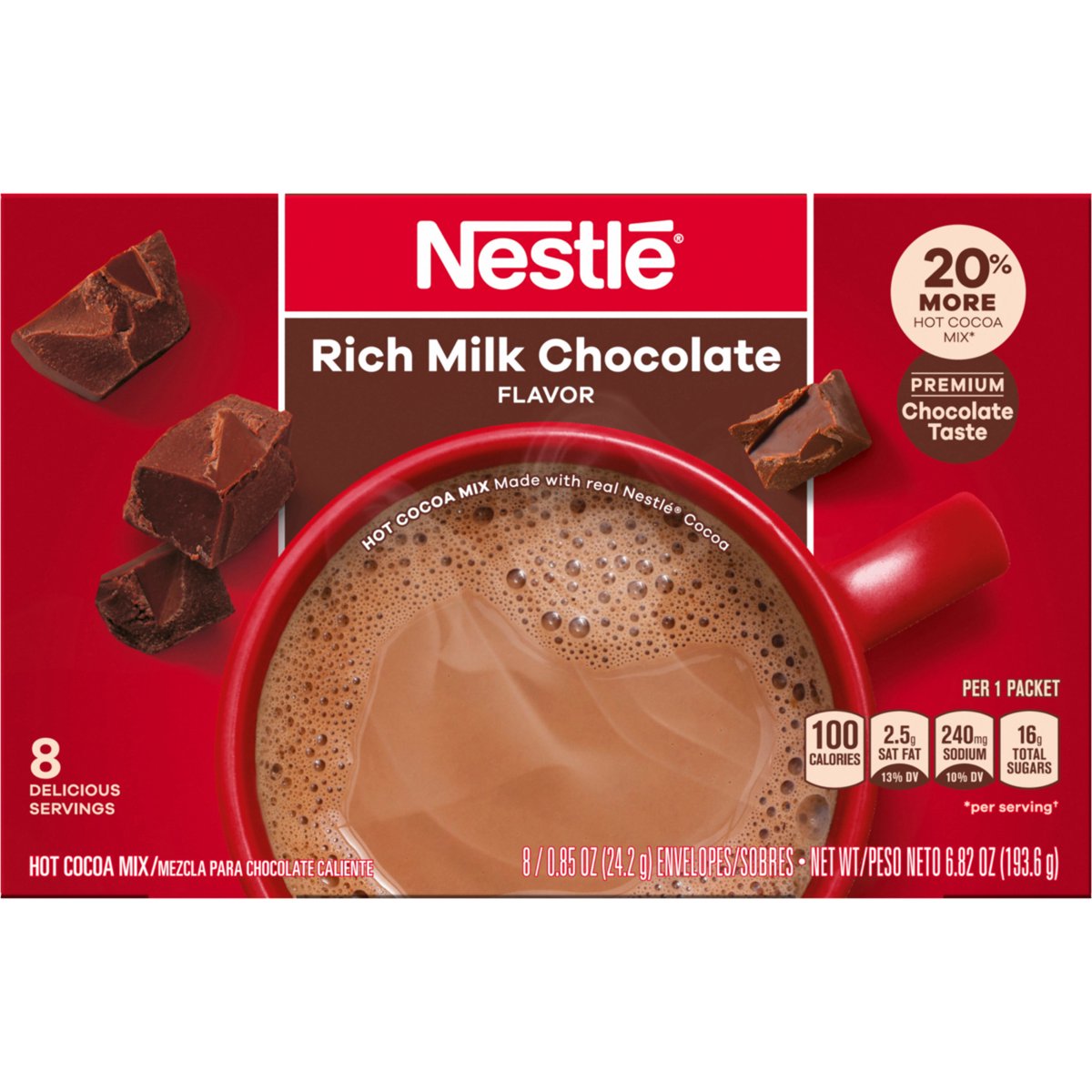 미국직구 Nestle Insant Hot 초콜릿 194g / Nestle Insant Hot Cocoa Rich Milk Chocolate Flavored Mix 4