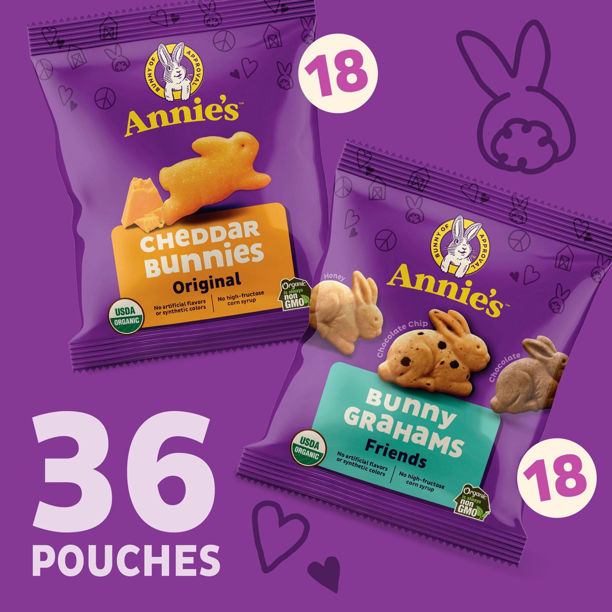 미국직구 Annie's Favorite Bunny 28g / Annie's Favorite Bunny Snacks Variety Pack, 28g, 36 pk. 4