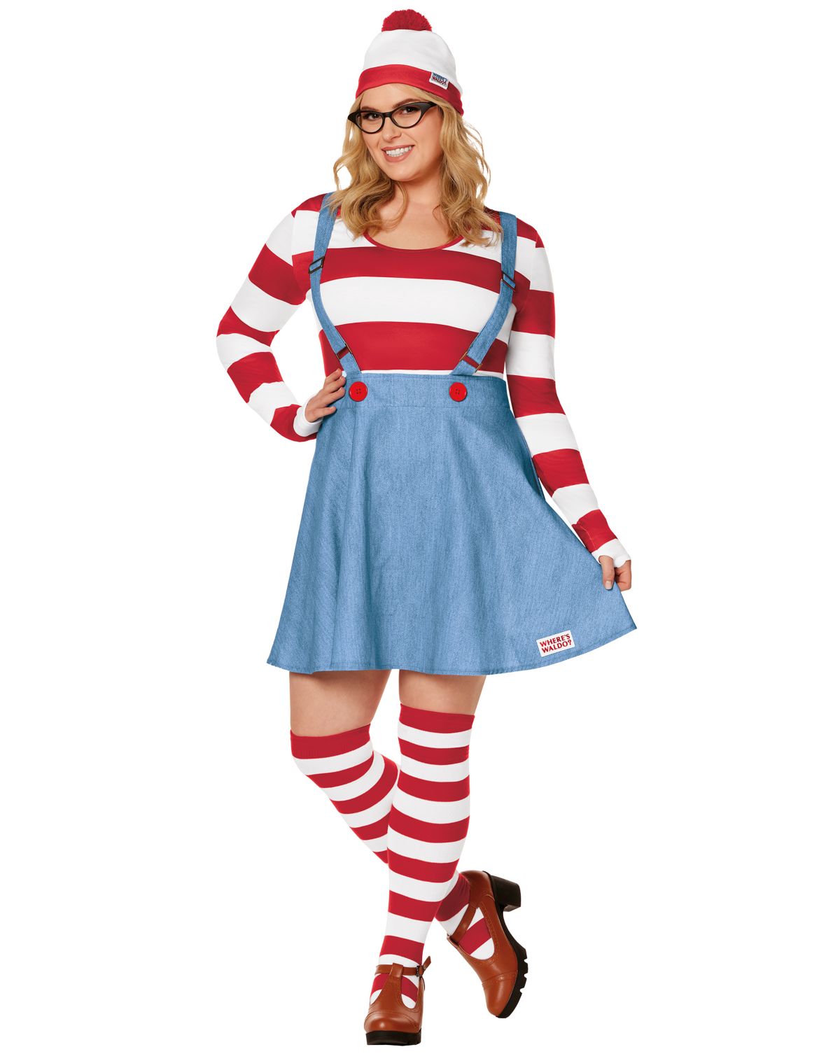 미국직구 스피릿할로윈 Adult Wenda Dress Costume - Where\'s Waldo? (할로윈 한정)