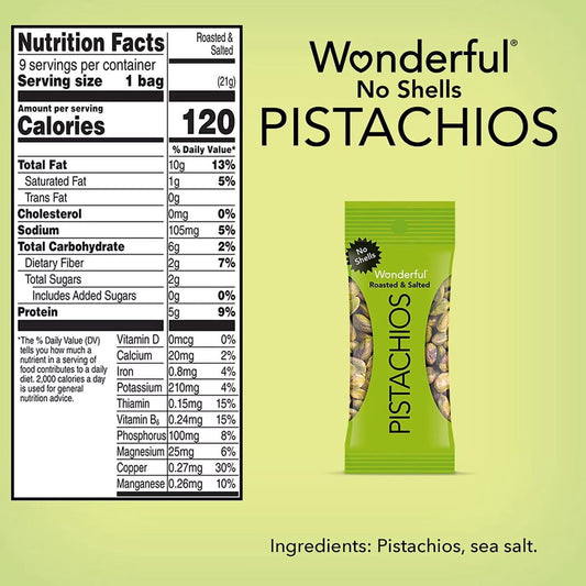 미국직구 Wonderful Salted & 21g / Wonderful Salted & Roasted Pistachios, No Shells, 21g, 21 pk 2