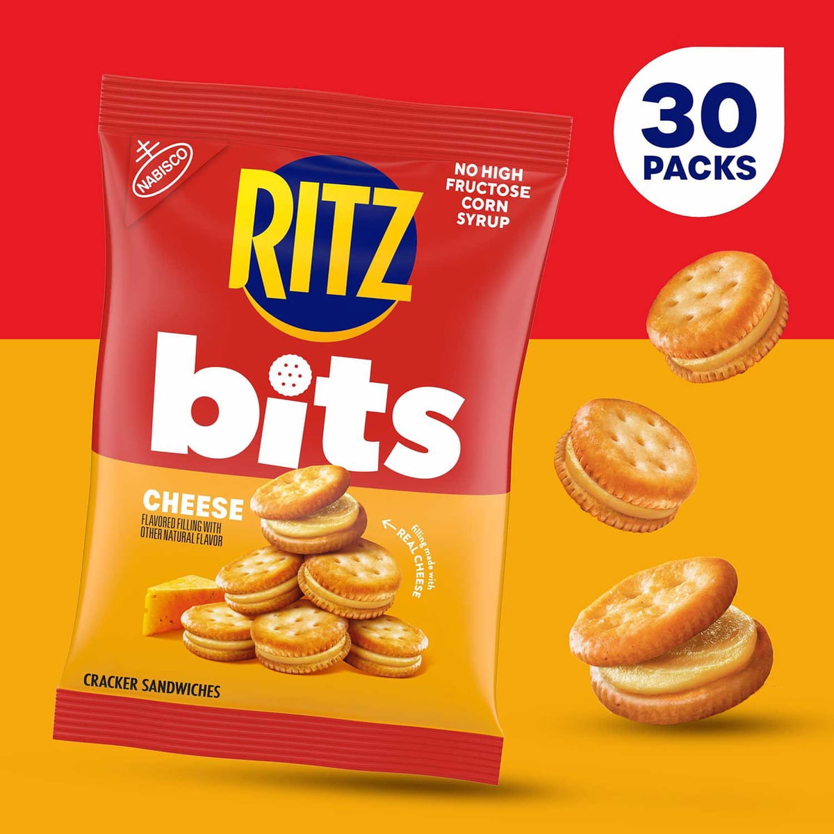 미국직구 RITZ Bits Cheese 과자 43g / RITZ Bits Cheese Sandwich Crackers, 43g, 30 pk. 4